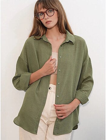 Chemise à manches longues brodée avec fermeture à boutons bdart
