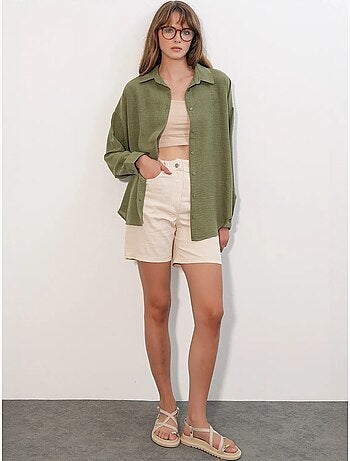 Chemise à manches longues brodée avec fermeture à boutons bdart