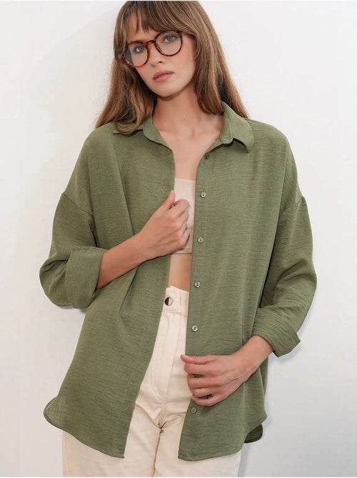 Chemise à manches longues brodée avec fermeture à boutons bdart - Kiabi Chemise à manches longues brodée avec fermeture à boutons bdart - Kiabi