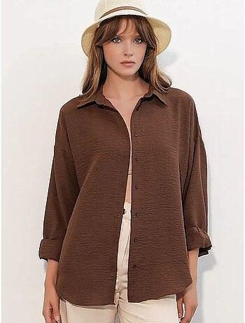 Chemise à manches longues brodée avec fermeture à boutons bdart