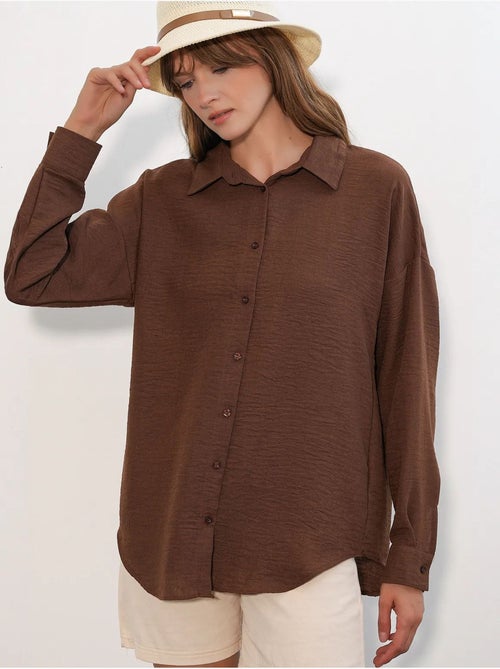 Chemise à manches longues brodée avec fermeture à boutons bdart - Kiabi Chemise à manches longues brodée avec fermeture à boutons bdart - Kiabi