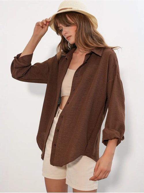 Chemise à manches longues brodée avec fermeture à boutons bdart - Kiabi Chemise à manches longues brodée avec fermeture à boutons bdart - Kiabi