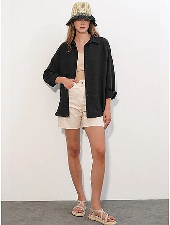 Chemise à manches longues brodée avec fermeture à boutons bdart