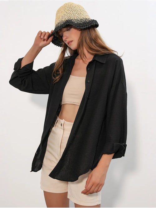 Chemise à manches longues brodée avec fermeture à boutons bdart - Kiabi Chemise à manches longues brodée avec fermeture à boutons bdart - Kiabi