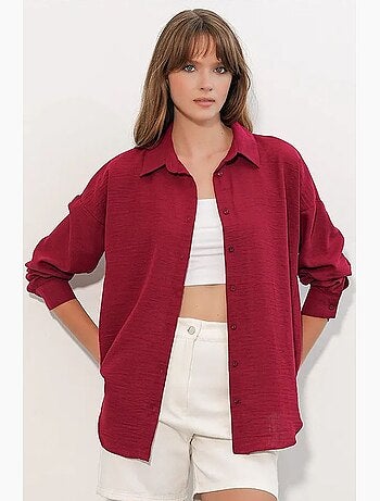 Chemise à manches longues brodée avec fermeture à boutons bdart