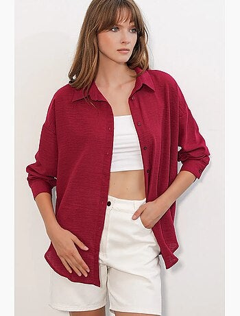 Chemise à manches longues brodée avec fermeture à boutons bdart