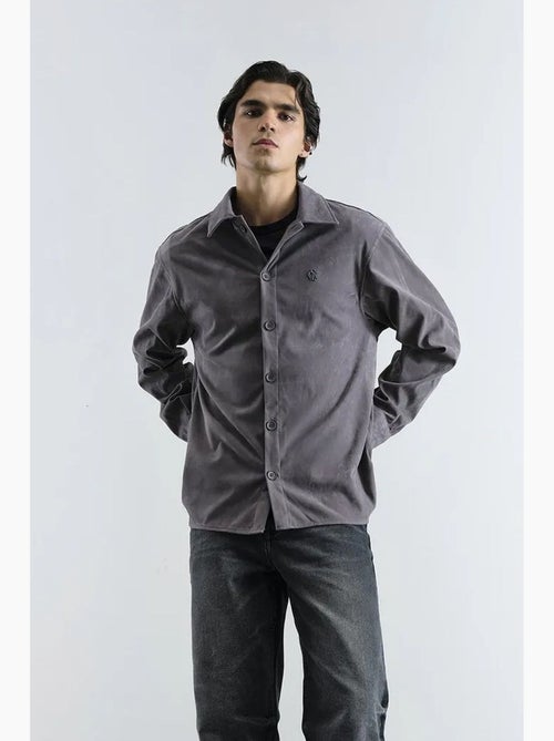 Chemise à manches longues brodée, coupe classique giesto - Kiabi