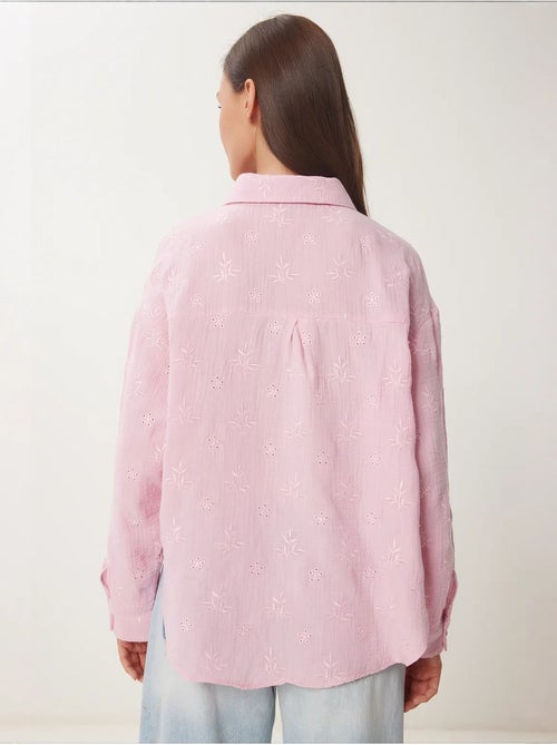 Chemise à manches longues brodée texturée avec fermeture boutonnée istanbul - Kiabi Chemise à manches longues brodée texturée avec fermeture boutonnée istanbul - Kiabi