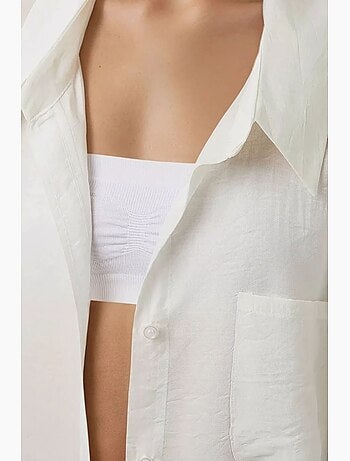 Chemise à manches longues coupe décontractée avec col chemise hiccup