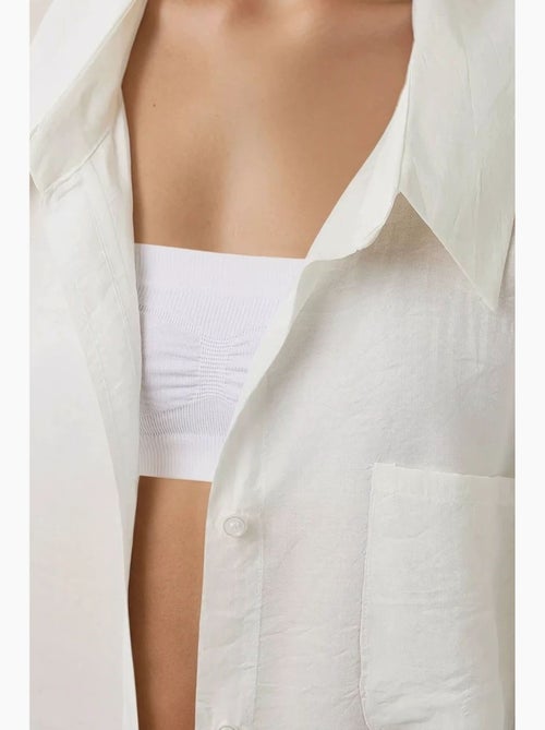 Chemise à manches longues coupe décontractée avec col chemise hiccup - Kiabi