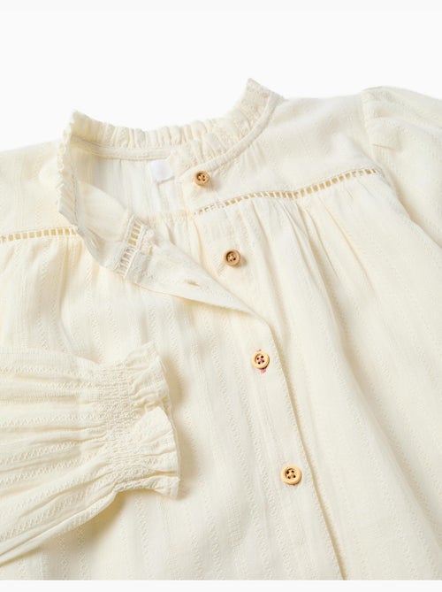 Chemise à manches longues en coton avec volants - Kiabi Chemise à manches longues en coton avec volants - Kiabi