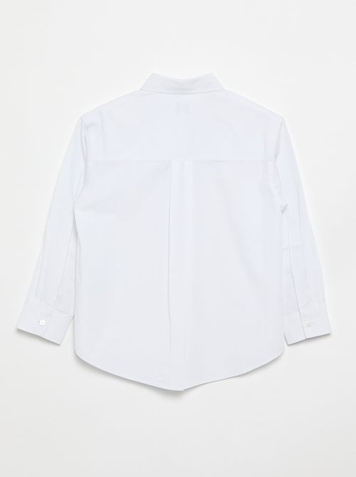 Chemise à manches longues en coton - Kiabi
