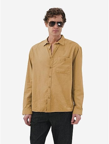 Chemise à manches longues en popeline de coton giesto