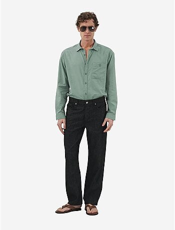 Chemise à manches longues en popeline de coton giesto