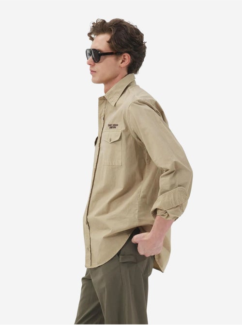 Chemise à manches longues en popeline de coton pour homme giesto - Kiabi