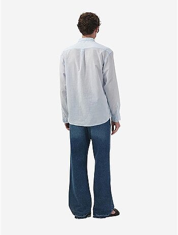Chemise à manches longues en popeline de coton pour homme giesto