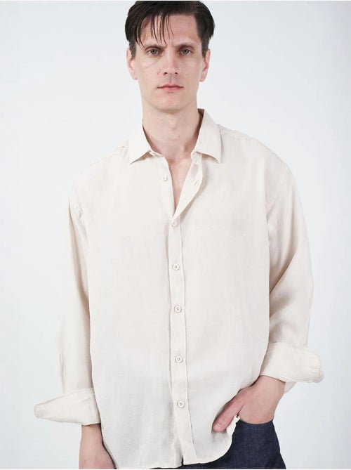 Chemise à manches longues oversize avec fermeture boutonnée giesto - Kiabi