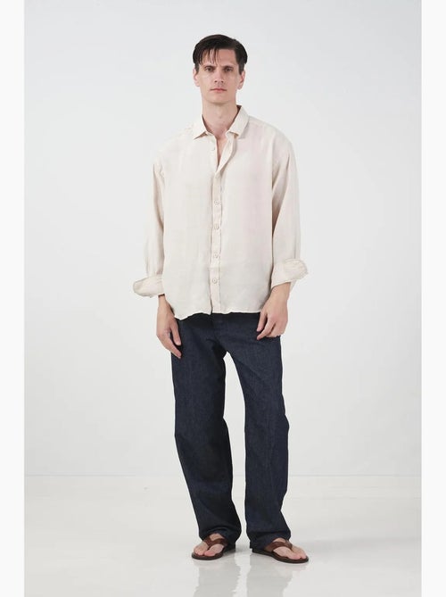 Chemise à manches longues oversize avec fermeture boutonnée giesto - Kiabi