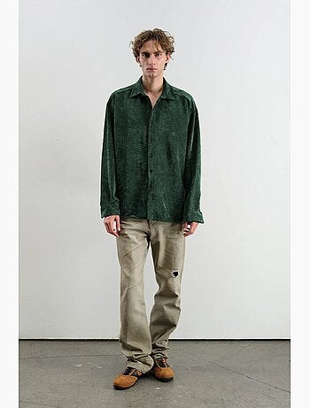 Chemise à manches longues oversize texturée giesto