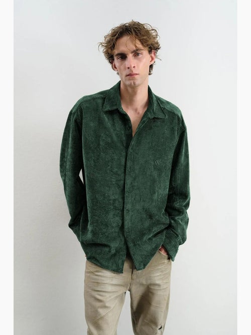 Chemise à manches longues oversize texturée giesto - Kiabi Chemise à manches longues oversize texturée giesto - Kiabi