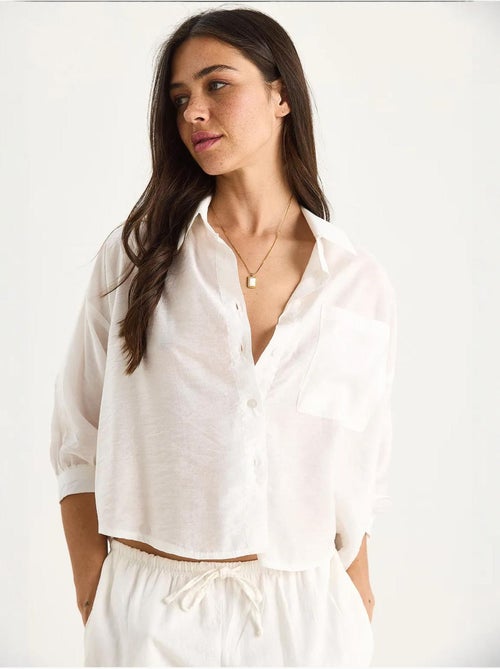 Chemise à manches mi-longues et poche unique lucci - Kiabi