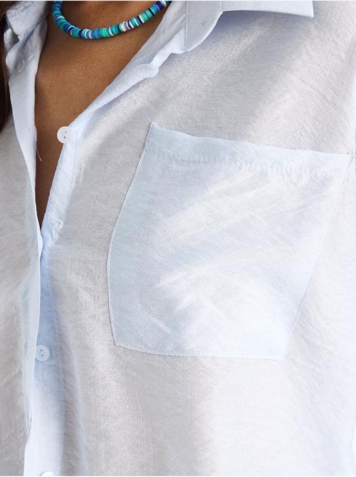 Chemise à manches mi-longues et poche unique lucci - Kiabi