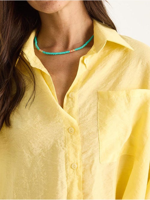 Chemise à manches mi-longues et poche unique lucci - Kiabi