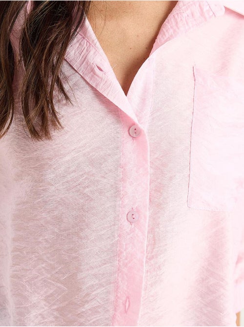 Chemise à manches mi-longues et poche unique lucci - Kiabi