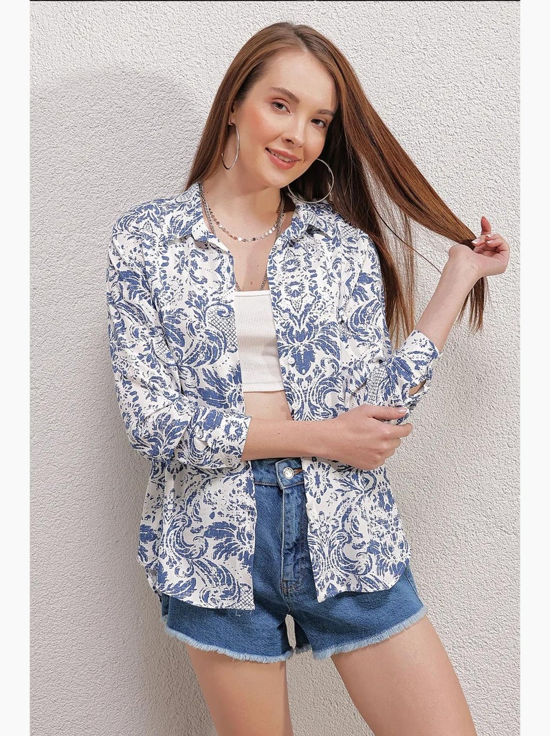 Chemise à motifs graphiques bdart Bleu pastel - Kiabi