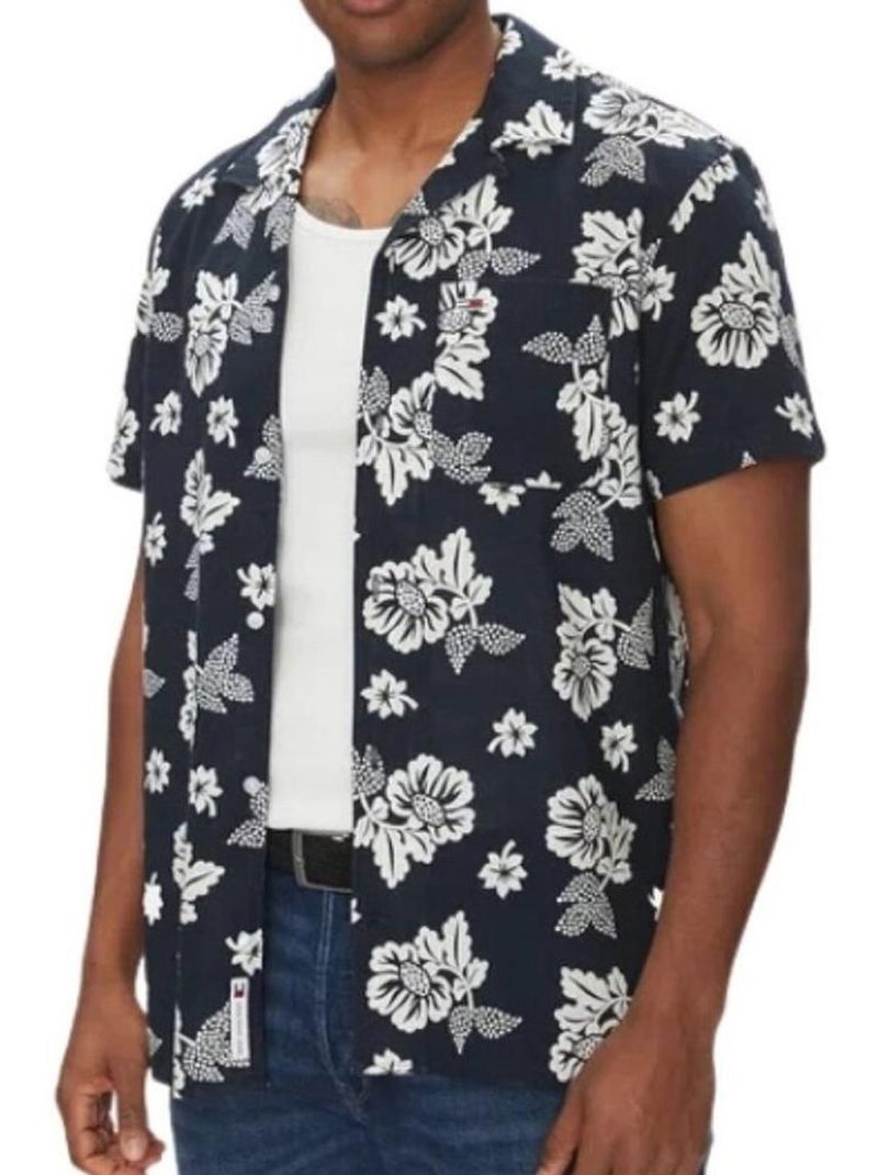 Chemise à Motifs Homme Tommy Hilfiger Bleu marine - Kiabi