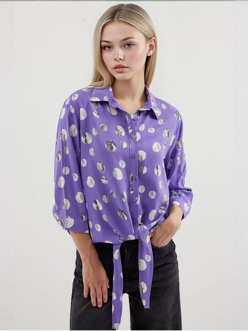 Chemise à motifs nouée devant bdart - Kiabi