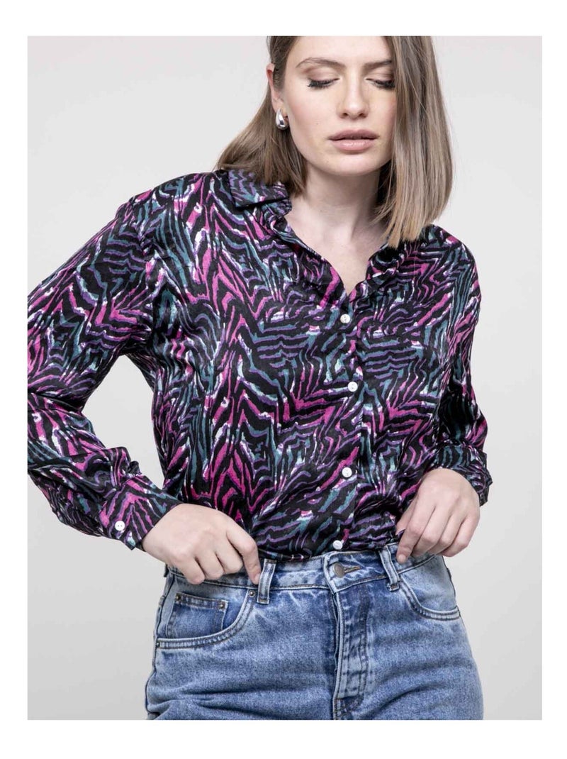 Chemise à motifs ORIANE Rose - Kiabi