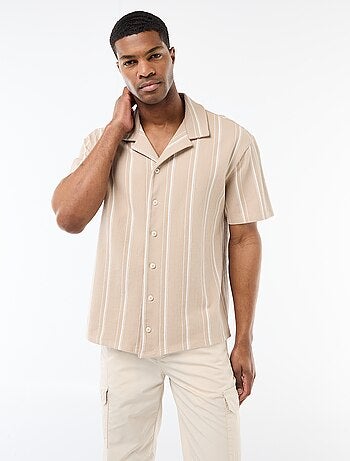 Chemise à rayures à manches courtes