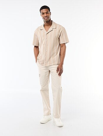 Chemise à rayures à manches courtes