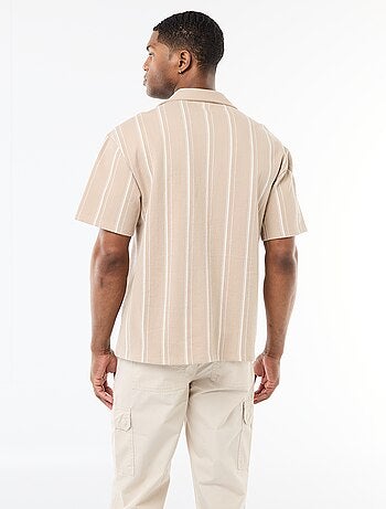 Chemise à rayures à manches courtes
