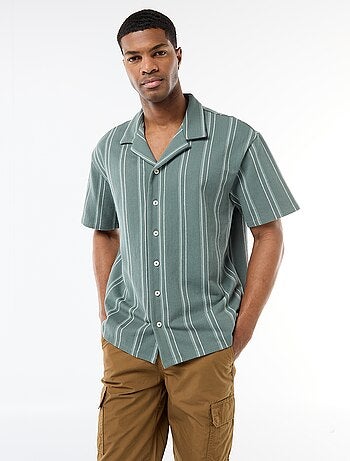 Chemise à rayures à manches courtes