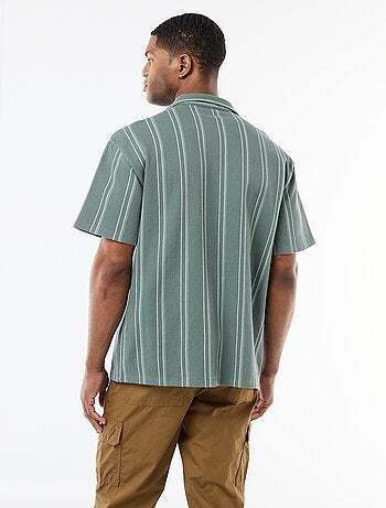 Chemise à rayures à manches courtes