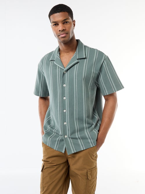 Chemise à rayures à manches courtes - Kiabi