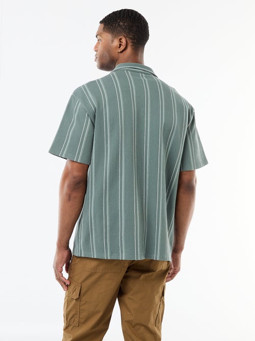 Chemise à rayures à manches courtes - Kiabi