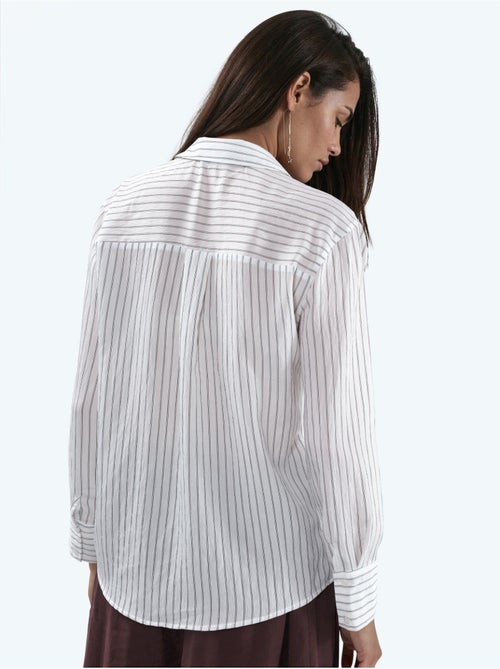 Chemise à rayures décontractée boutonnée busem - Kiabi