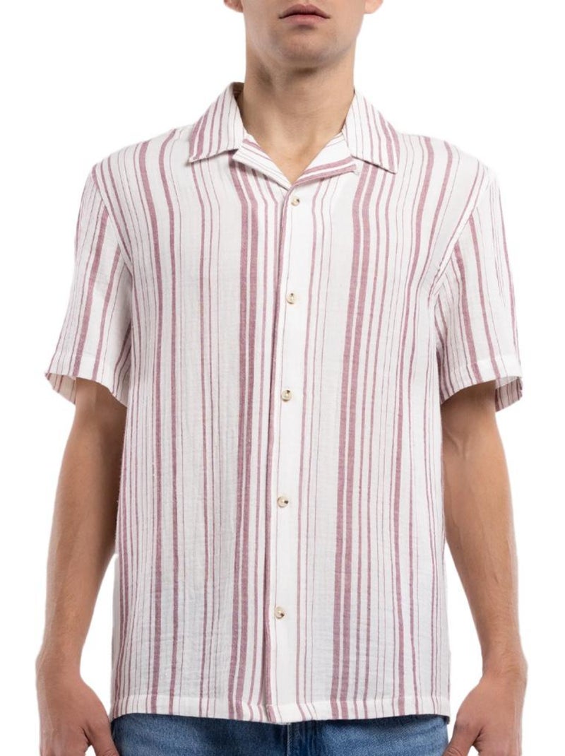 Chemise à Rayures Homme Teddy Smith Bordeaux - Kiabi