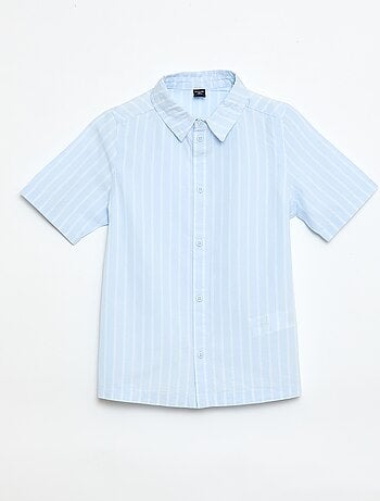 Chemise à rayures manches courtes en coton