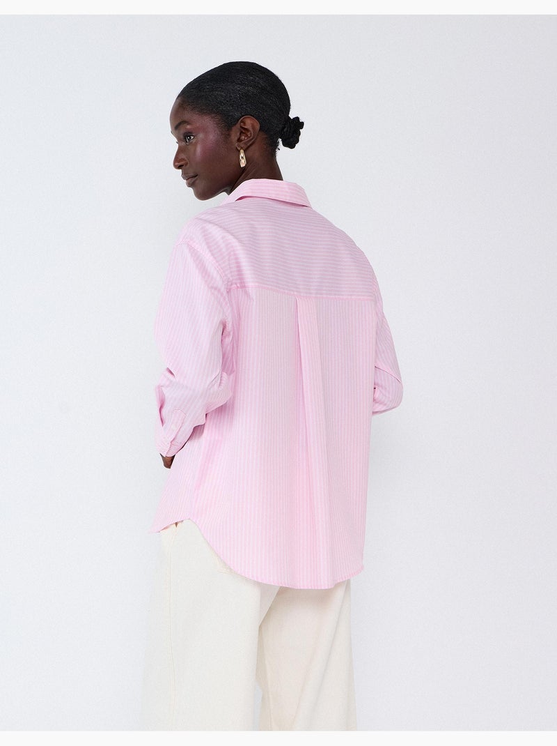 Chemise à rayures, mo fashion Rose - Kiabi