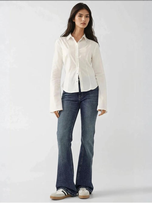 Chemise ajustée à manches longues hiccup - Kiabi