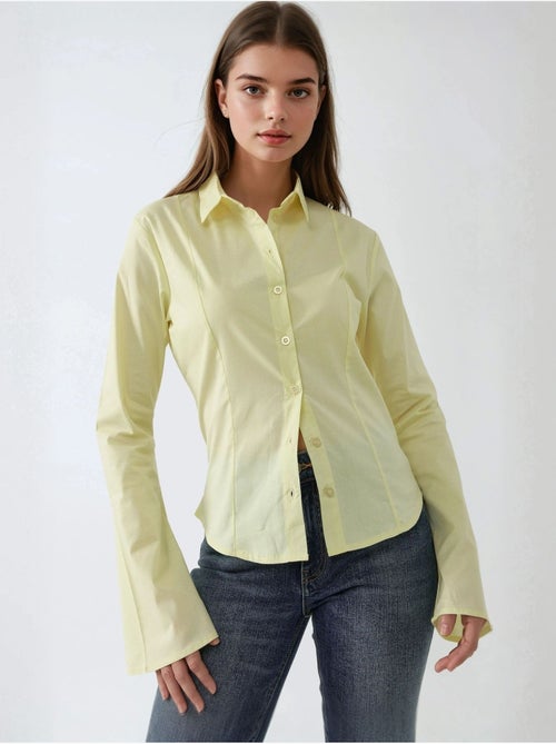 Chemise ajustée à manches longues hiccup - Kiabi Chemise ajustée à manches longues hiccup - Kiabi