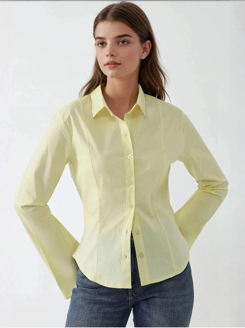Chemise ajustée à manches longues hiccup - Kiabi Chemise ajustée à manches longues hiccup - Kiabi