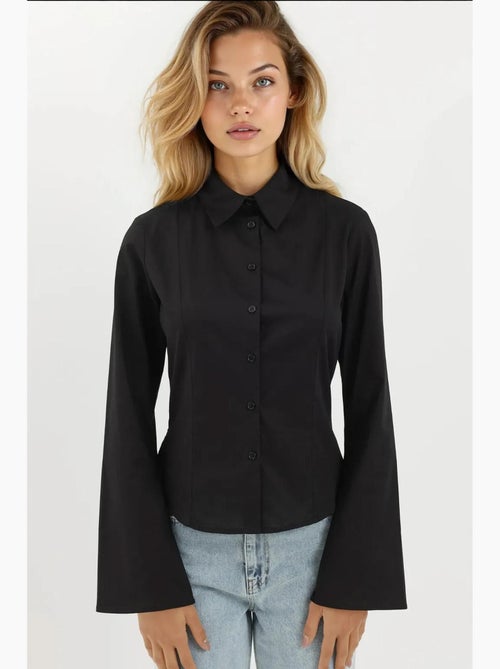 Chemise ajustée à manches longues hiccup - Kiabi