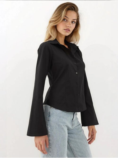 Chemise ajustée à manches longues hiccup - Kiabi