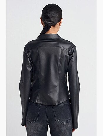 Chemise ajustée aspect cuir dilvin