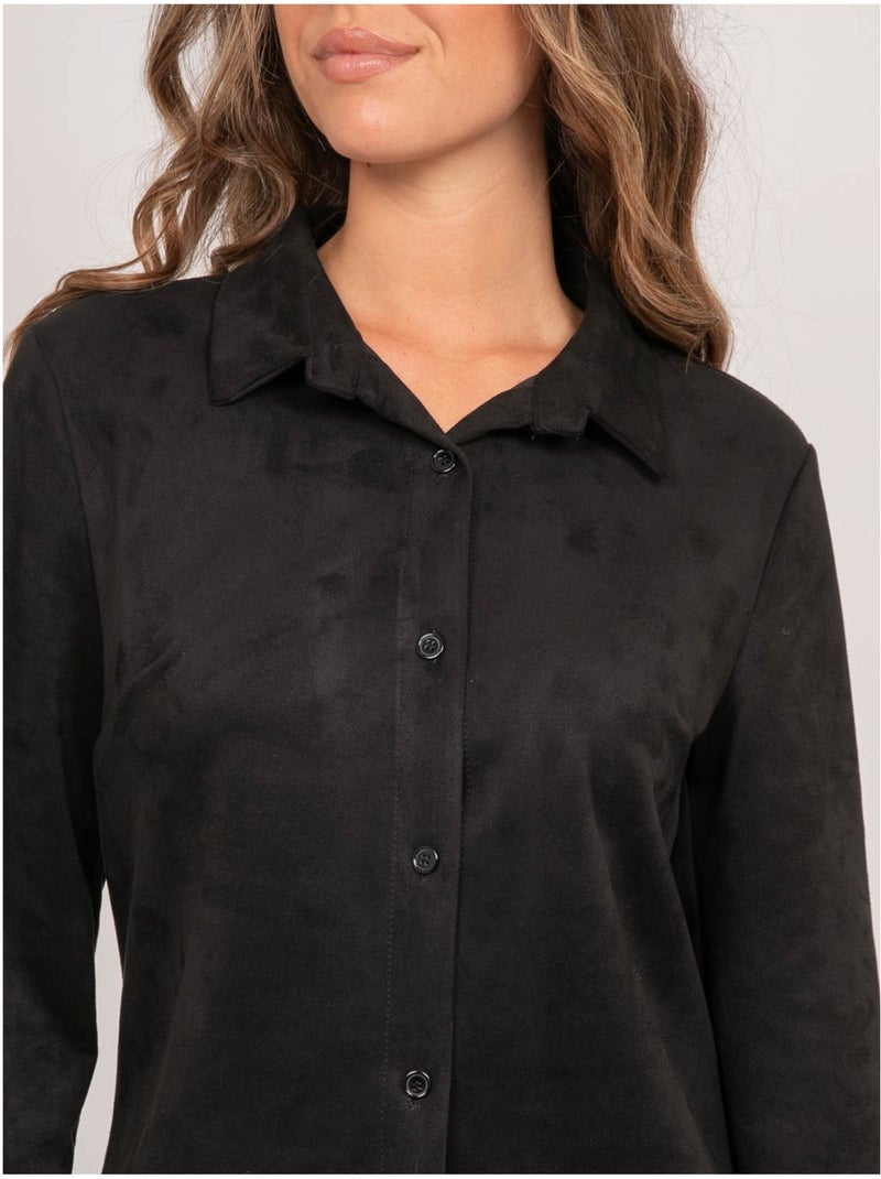 Chemise ajustée ologane Noir - Kiabi
